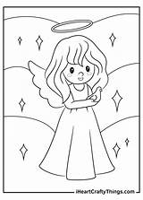 Free Coloring Pages Angels sketch template