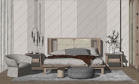 4107 Interior Bedroom Scene Sketchup Model Free Download | Bedroom ...