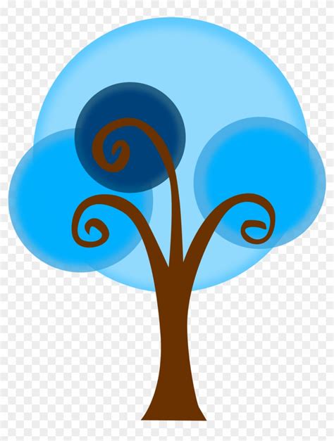 Unique Clipart Blue Tree - Gambar Lukisan Abstrak Simple - Free ...