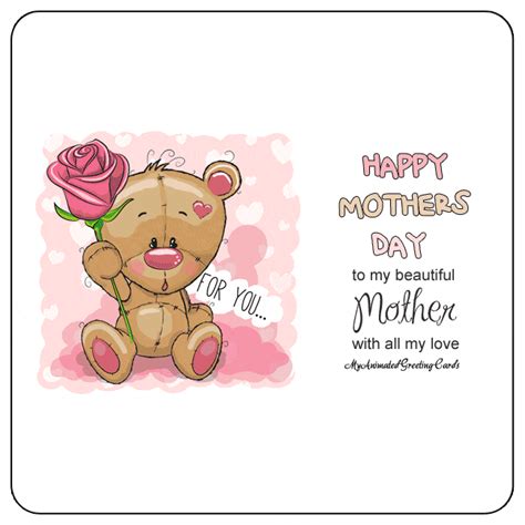 Happy Mothers Day | Animated Bear Mothers Day Card