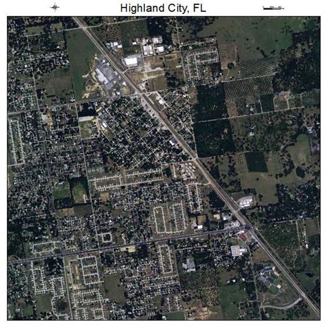 Aerial Photography Map of Highland City, FL Florida