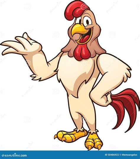 Cartoon Rooster - Smiling And Conducting - Isolated - Illustration For Children | CartoonDealer ...