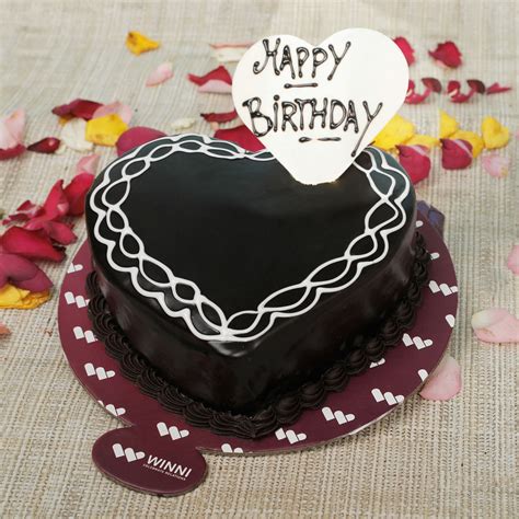 Birthday Heart Shape Chocolate Cake | Winni