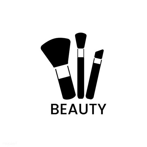 Black Makeup Brushes Icon Cosmetic Vector - Download premium vector of ...