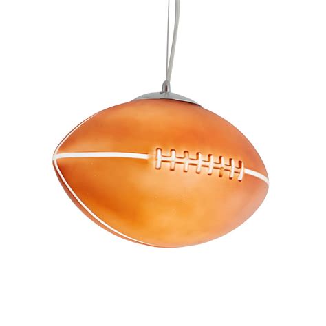 Brown Glass Rugby Ceiling Pendant Light Nordic Single Hanging Light Fixture for Kids Room ...