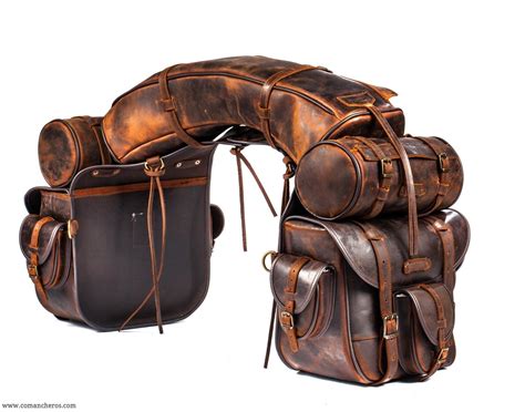 On Top saddlebags in leather for trekking