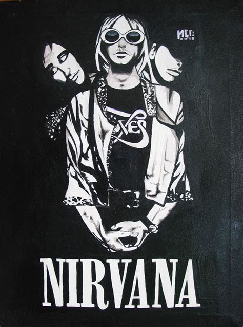 Nirvana | Rock band posters, Nirvana poster, Kurt cobain art