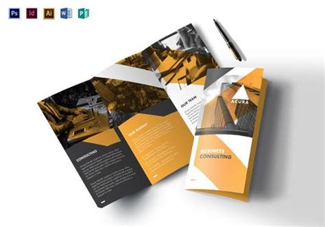 Tri Fold Brochure Template Psd | TUTORE.ORG - Master of Documents