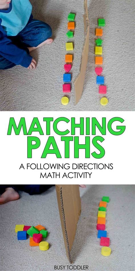 Matching Paths: Easy Math Activity - Busy Toddler | Easy math ...