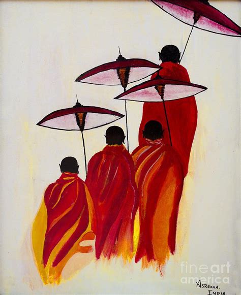 Buddha Monks is a painting by Rekha Artz which was uploaded on January ...