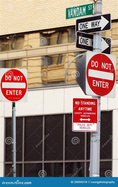 New York City Street Signs stock photo. Image of business - 20850518