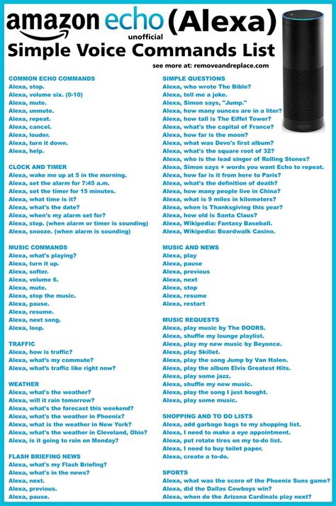 Amazon Echo Voice Commands