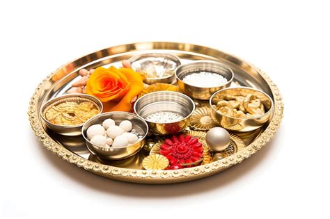 Premium Photo | Traditional Diwali puja thali