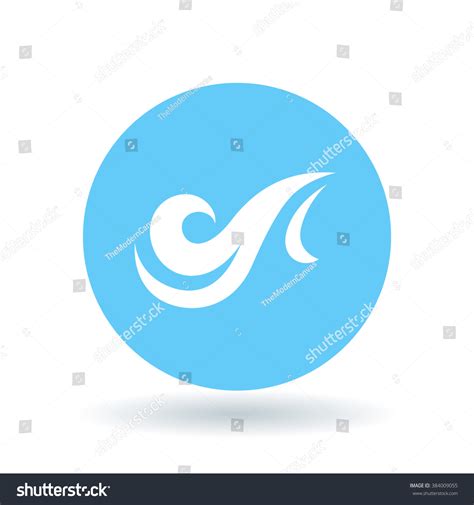 Wind Icon Gust Wind Blow Sign Stock Vector (Royalty Free) 384009055