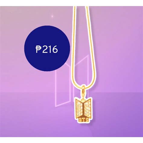 Bts Logo Necklace 18k Original Glamsio Jewel | Shopee Philippines