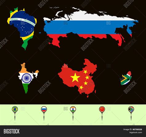 Brics Map Vector & Photo (Free Trial) | Bigstock