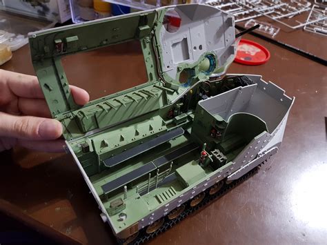 My first interior kit is going better than I expected. Hobbyboss AAVP-7A1 all brush painted : r ...