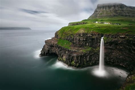 Mulafossur Waterfall, Faroe Islands, Faroe Islands