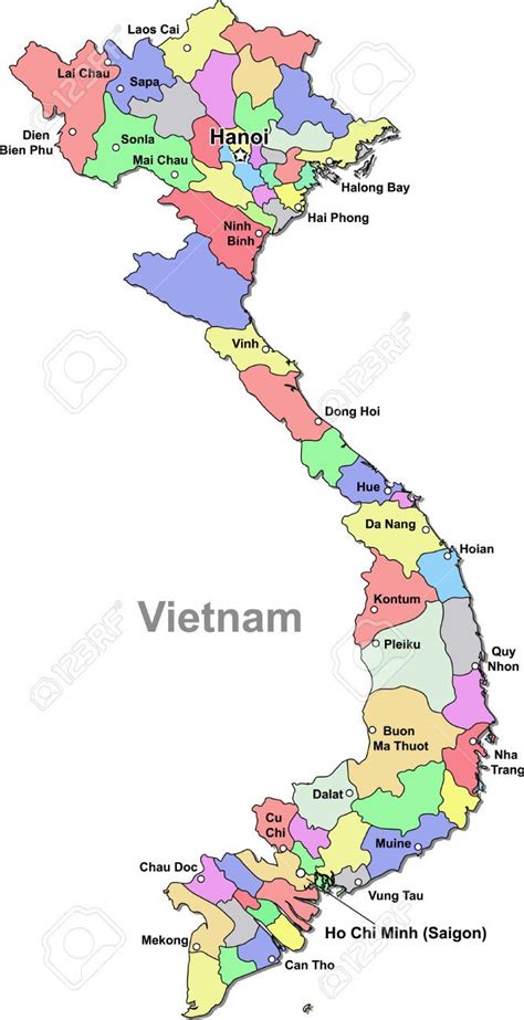 Vietnam Map Stock Vector Illustration And Royalty Free Vietnam Map ...