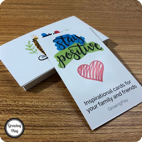 Stay Positive Encouragement Cards - Growing Play