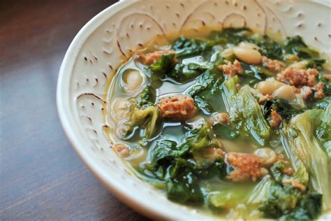 Escarole and Beans with Sausage – Dairy Free Breastfeeding Mama