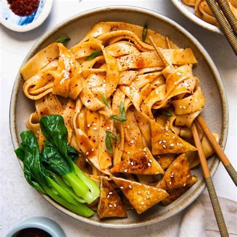 Easy Homemade Noodles with Spicy Peanut Sauce | Healthy Nibbles by Lisa Lin