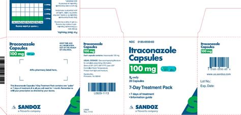 Itraconazole - FDA prescribing information, side effects and uses