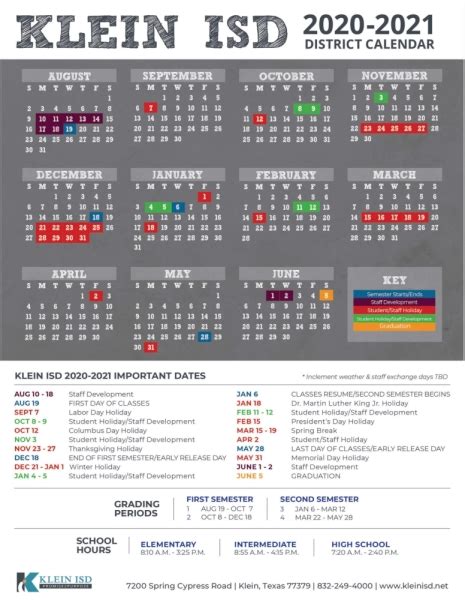 Klein ISD releases 2020-21 academic calendar | Community Impact