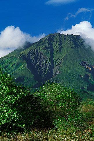 Martinique, Le Precheur, View of Mt Pelee volcano--Just climbed it on vacation, and we were ...