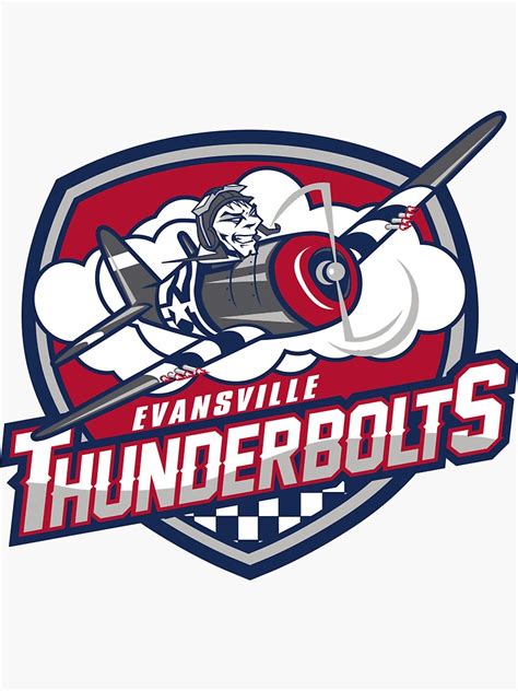 "Evansville Thunderbolts logo" Sticker for Sale by ZetaVance | Redbubble