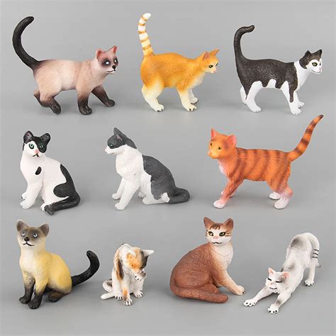 Simulation Cat Toys Kids Childrens Pet Model Figure Animal Plastic Action Figures Funny Toy Gift ...