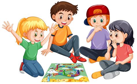 Kids Playing A Board Game Clip Art Kids Playing A Boa - vrogue.co