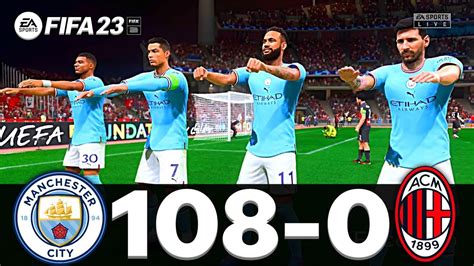 FIFA 23 - MESSI, RONALDO, MBAPPE, NEYMAR, ALL STARS | MANCHESTER CITY 108 - 0 AC MILAN - YouTube