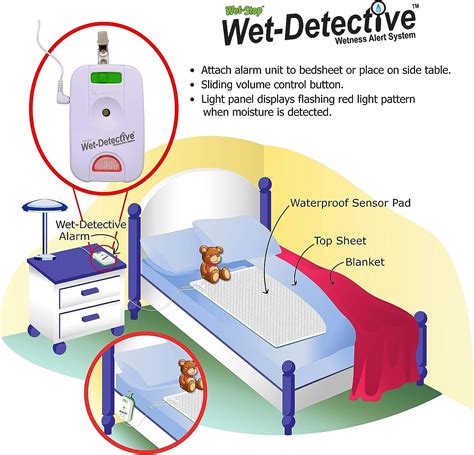 Wet Detective Bedwetting Kit, Incontinence & Bedwetting Alarm System, Includes 1 Sensor Pad