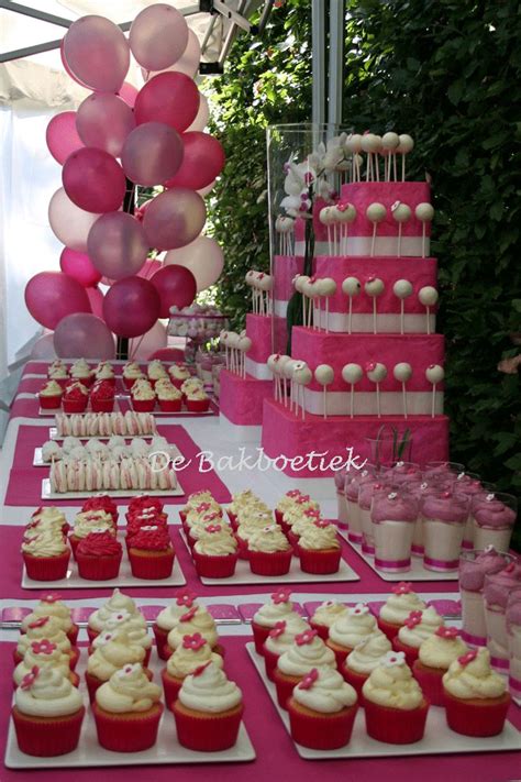 pink dessert table | Pink dessert tables, Birthday desert, Pink desserts