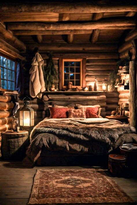 ArtStation - Jungle Retreat: Cozy Wooden Cabin Bedroom | Cabin bedroom ...