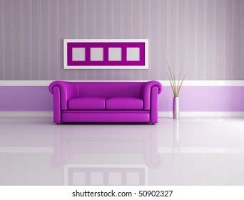 Minimalist Living Room Classic Leather Couch Stock Illustration ...
