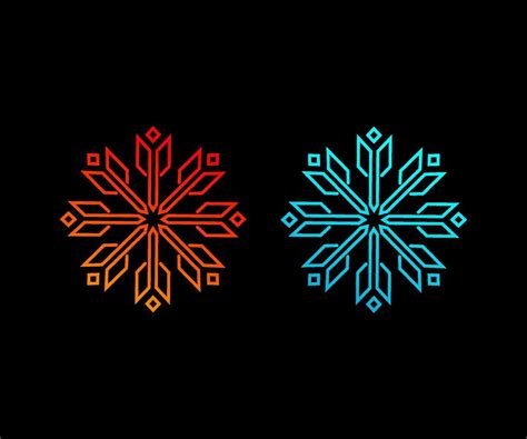 Snowflake logo design, illustration of snowflake 5924617 Vector Art at ...