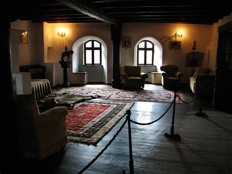 Queen's chamber in Bran Castle, Romania. The castle was occupied as ...