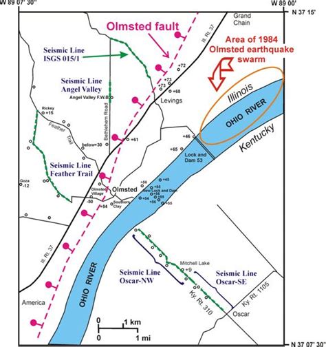 Olmsted Fault, Southern Illinois, Ullin, Grand Chain