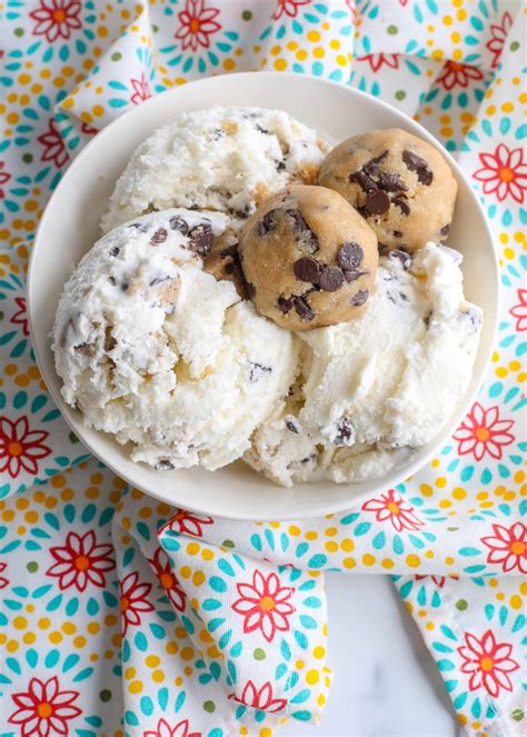 Chocolate Chip Cookie Dough Ice Cream - Barefeet in the Kitchen