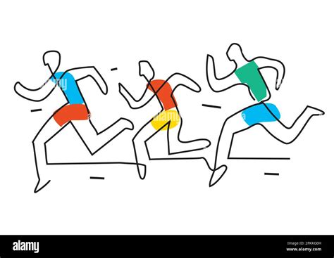 Long distance running vector vectors hi-res stock photography and images - Alamy