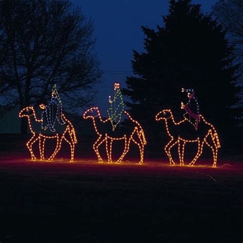 Nativity C7 LED Light Display - 10 ft Three Kings on Camels | Outdoor ...