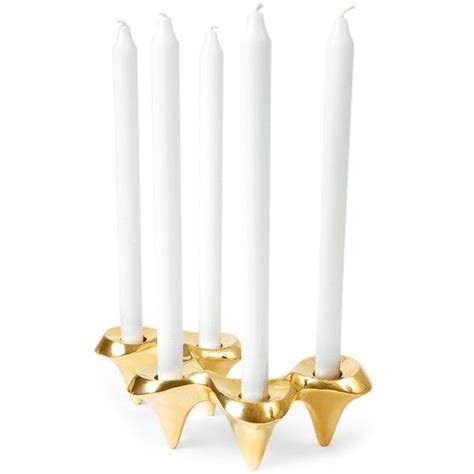 Jonathan Adler Brass Undulating Candleholder (290 AUD) liked on ...