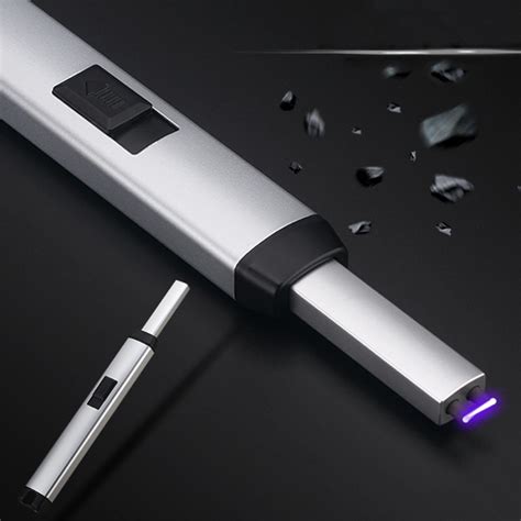 1pc Rechargeable Lighter Windproof USB Electric Flameless Cigarette Lighter Optional Color ...