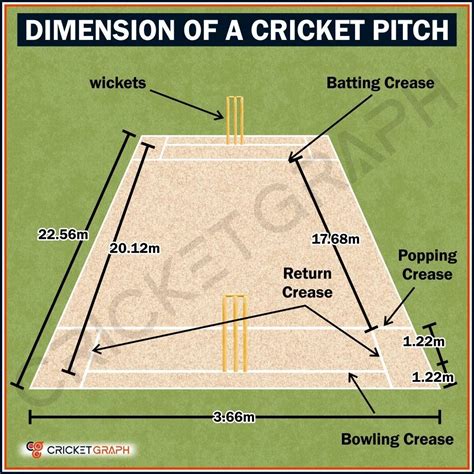 Cricketgraph on Instagram: “Dimensions of a Cricket Pitch explained through Cricketgraph ...