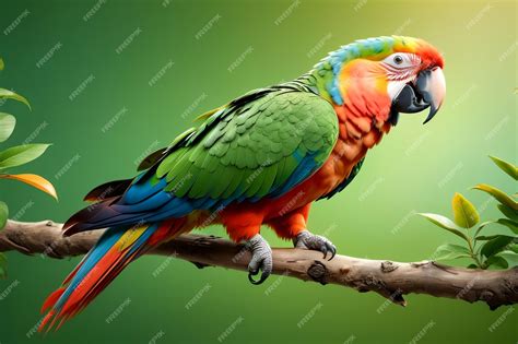 Premium Photo | Colorful parrot in pastel colors