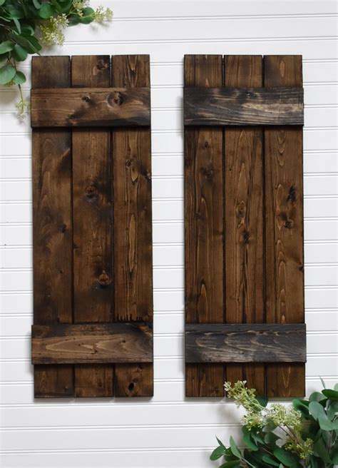 Tx Farmhouse Wood Shutters Pair Rustic Shutters Farmhouse - Etsy