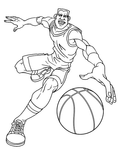 Basketball coloring pages to download - Basketball Kids Coloring Pages