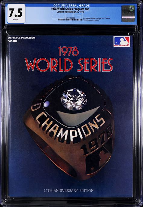 1978 MLB World Series Game Program (Yankees vs. Dodgers) - MINT State ...